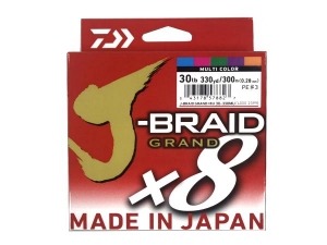 DAIWA 日本製 J-BRAID X8 300m 五色 1.5~6.0 PE線